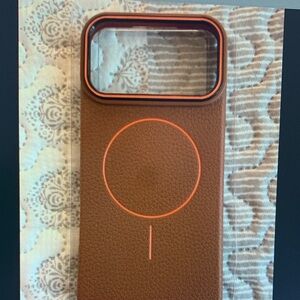 Apple Brown Case with Orange Trim